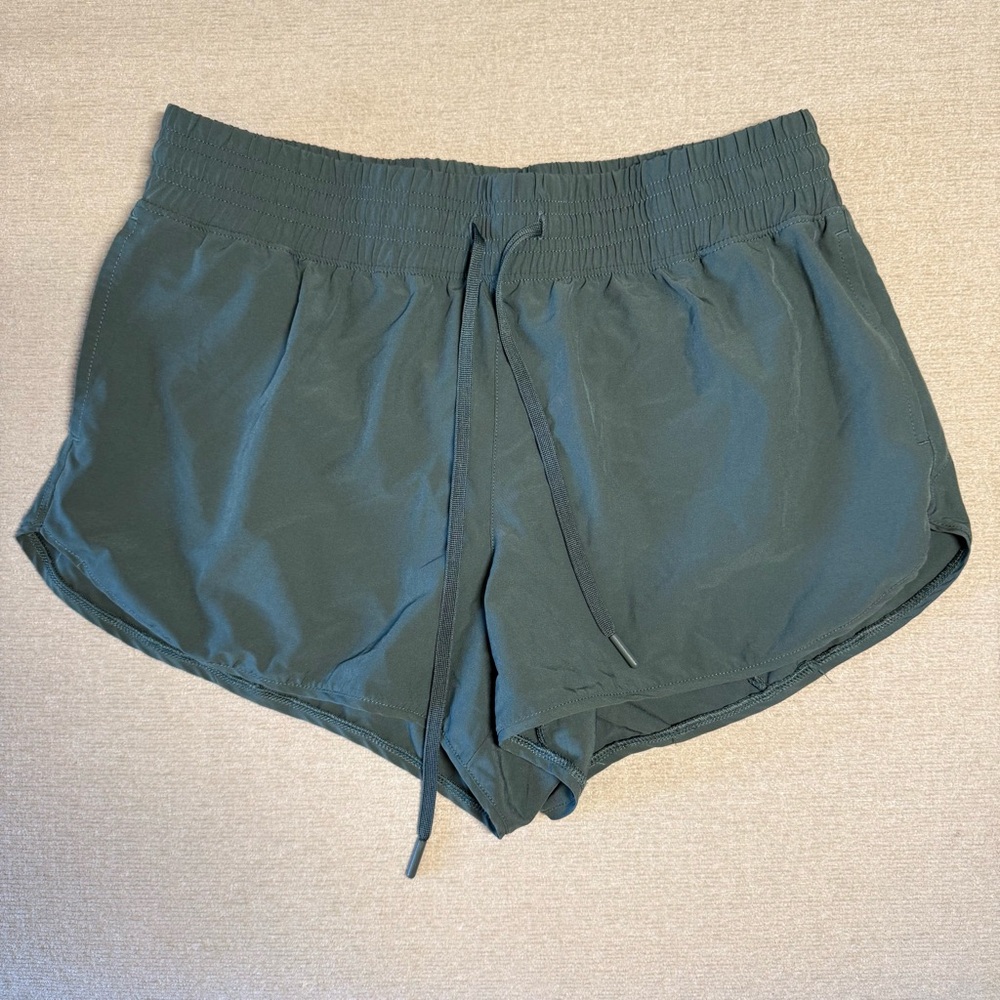 90 Degree By Reflex Dark Green Athletic Shorts